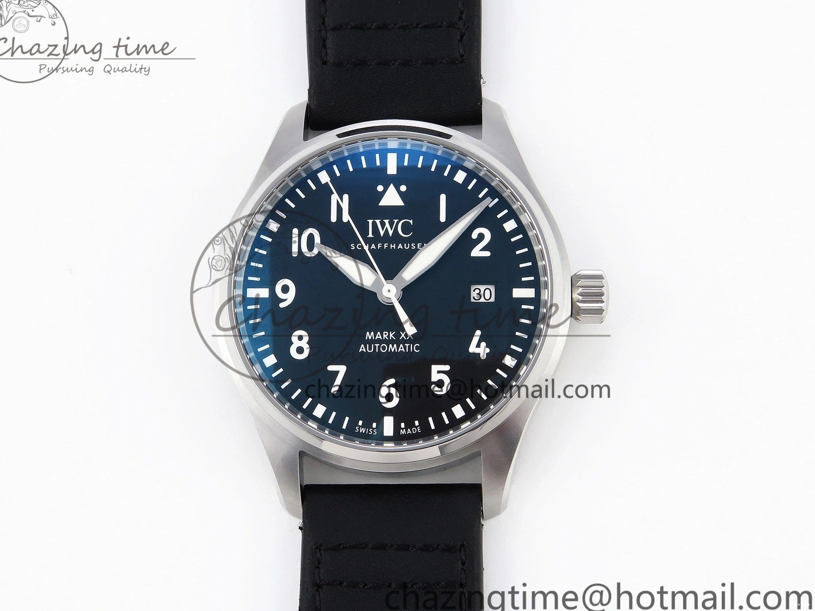 MIROTIME 0210 Pilot Mark XX IW328201 ZF 1:1 Best Edition Black Dial on Black Leather Strap A Affordable 7028